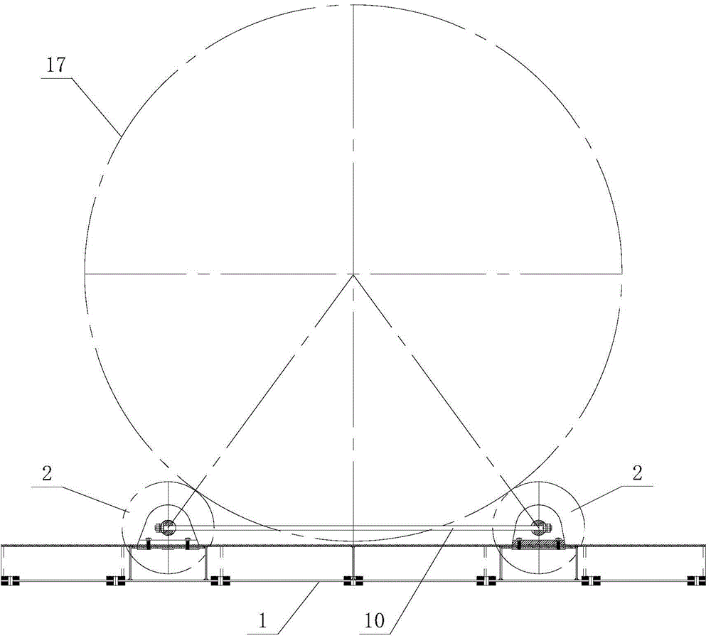 Supporting wheel device used for cabling machine