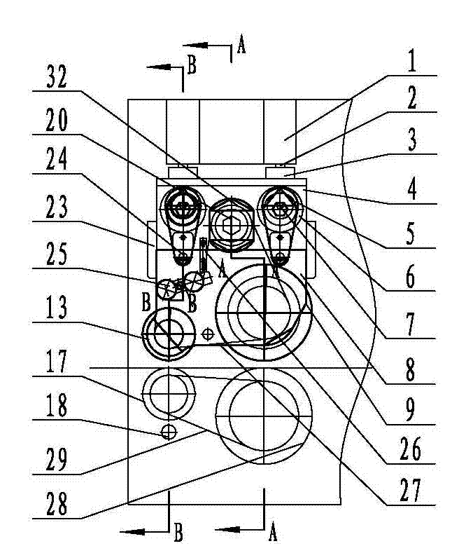 Dent adjusting device of dent splitting machine