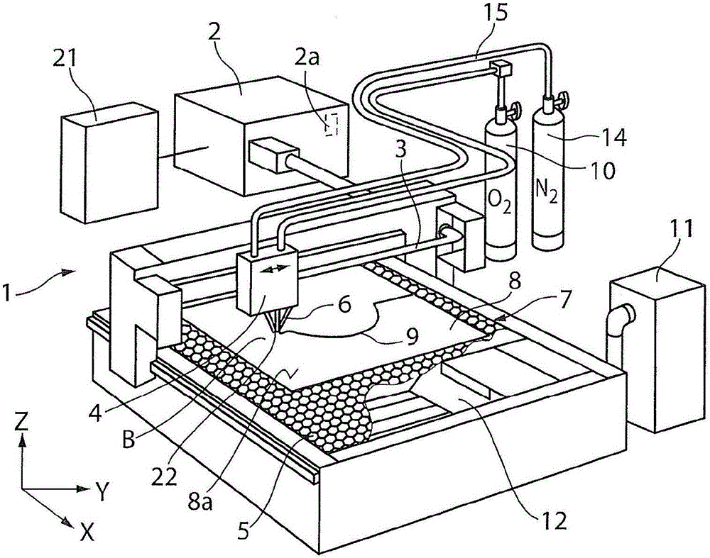 Method and device for cutting metallic workpieces from a plate-shaped material