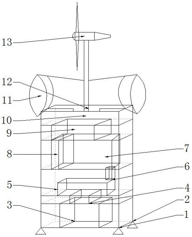 Horizontal wind-energy air-based water collector