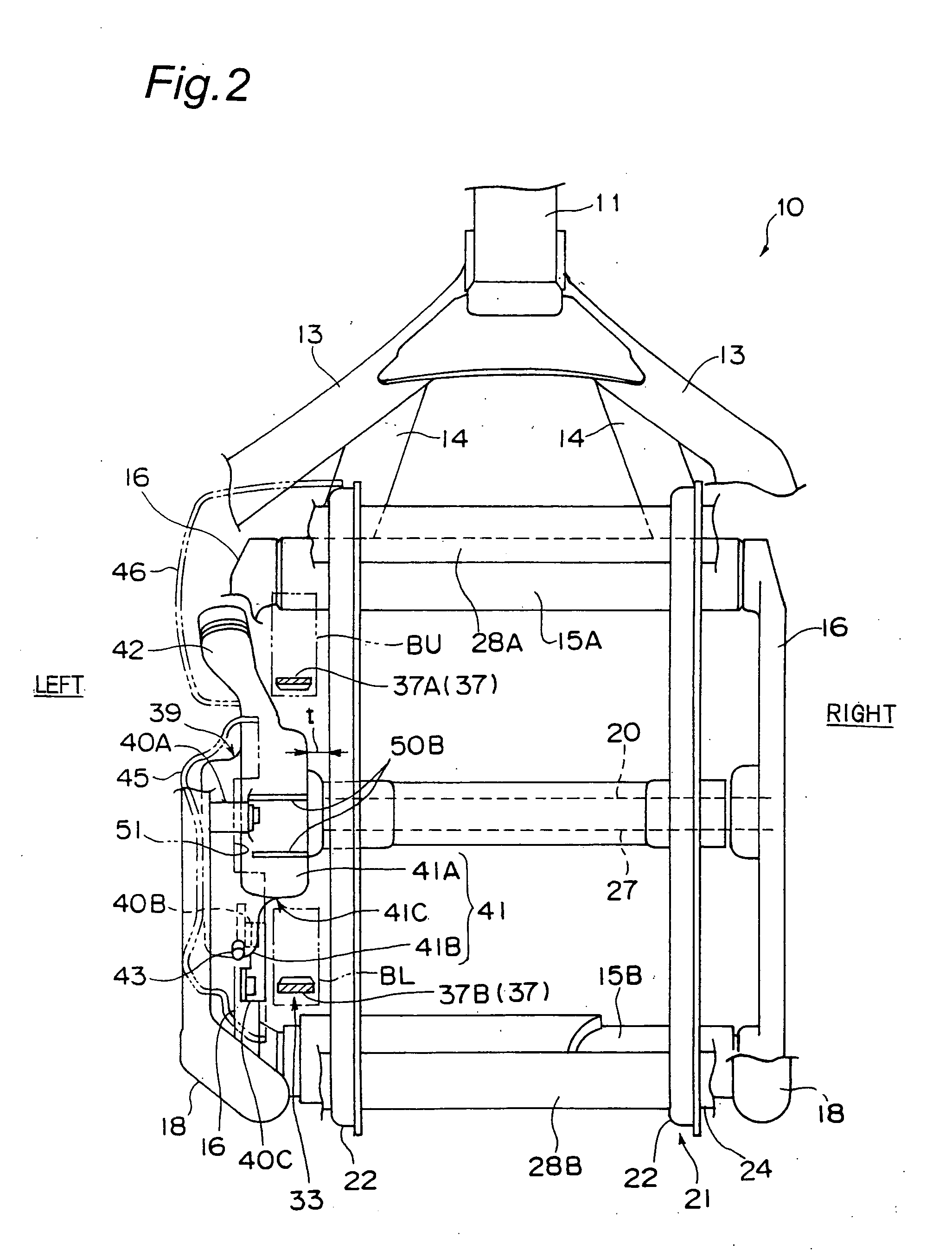 Reserve tank layout structure of motorcycle