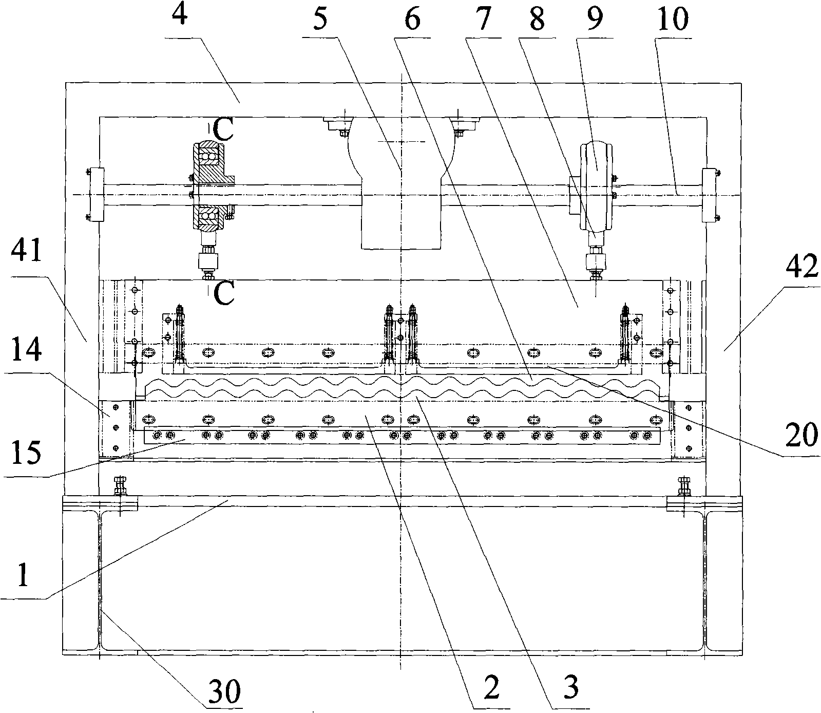 Electric cutting device of cold-bending molding machine