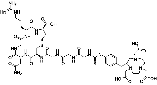 NGR polypeptide radiopharmaceutical as well as preparation method and application thereof