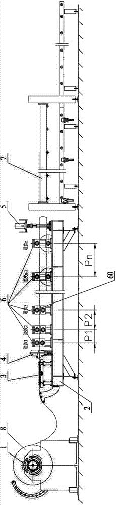 Cold-bending forming machine for high corrugated steel floor deck