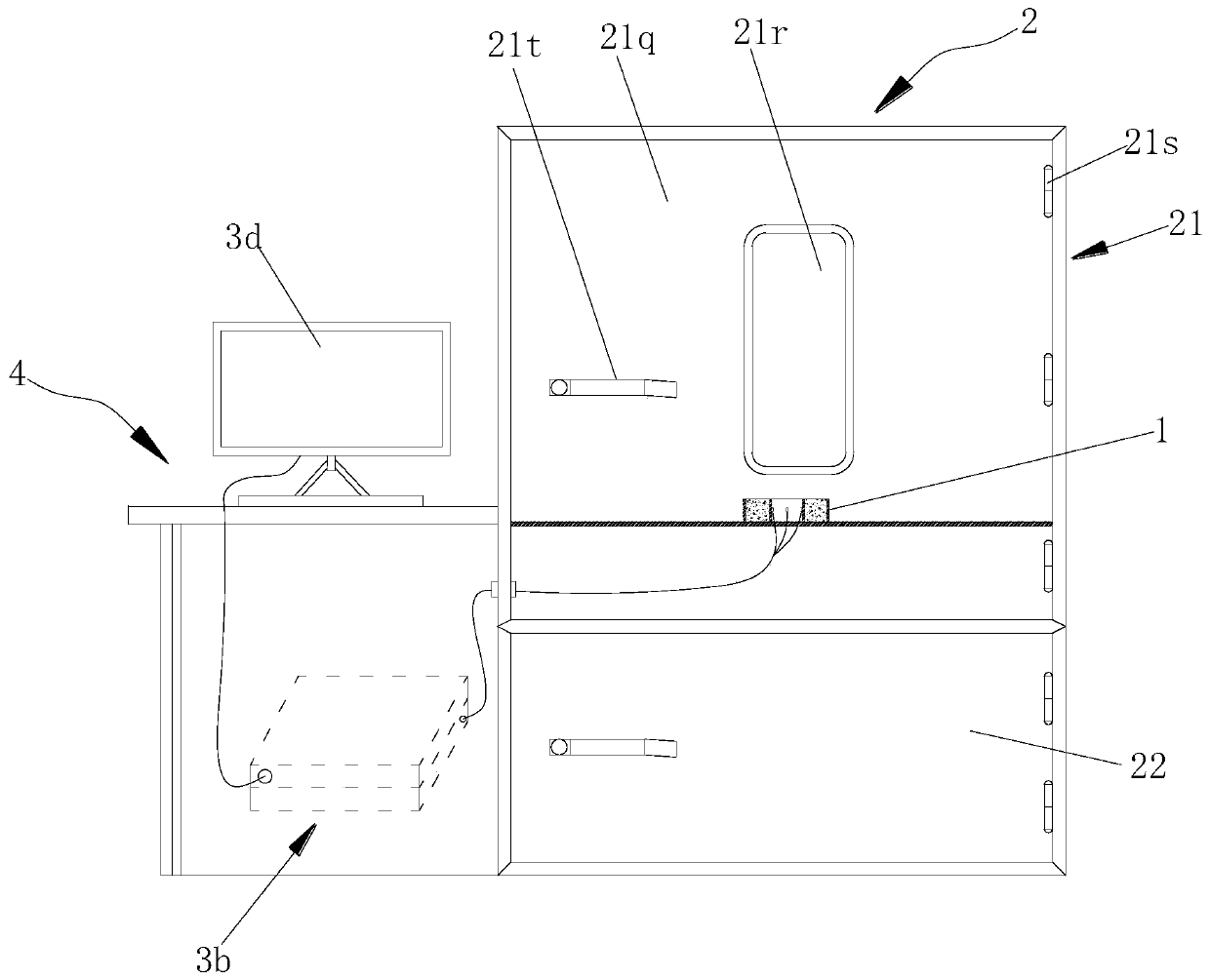 Concrete sample temperature anti-crack test device and test method