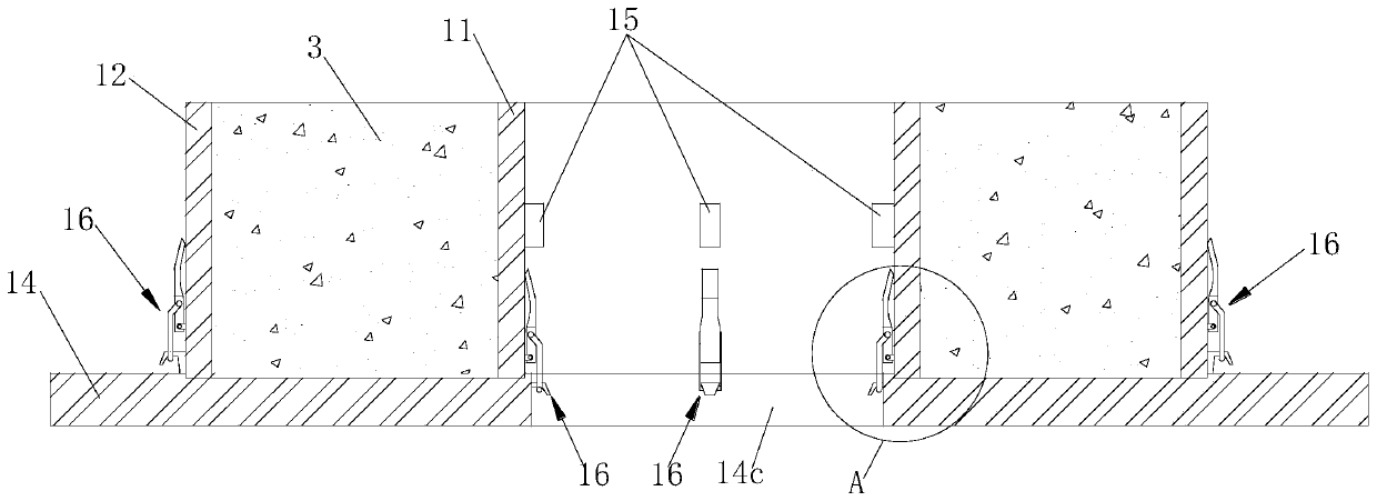 Concrete sample temperature anti-crack test device and test method