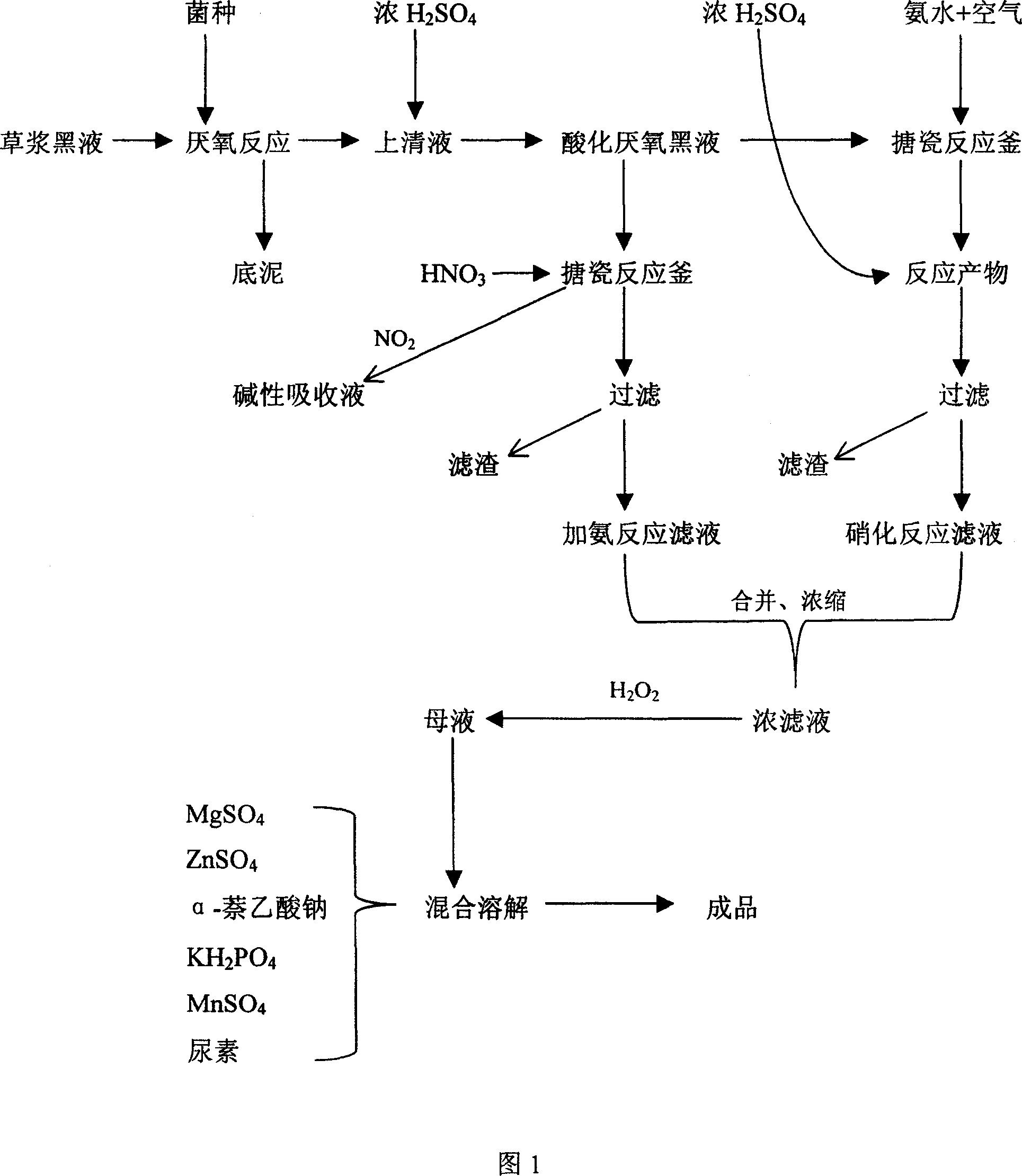 Method for preparing poplar nutritious injection liquid by straw pulp black liquor