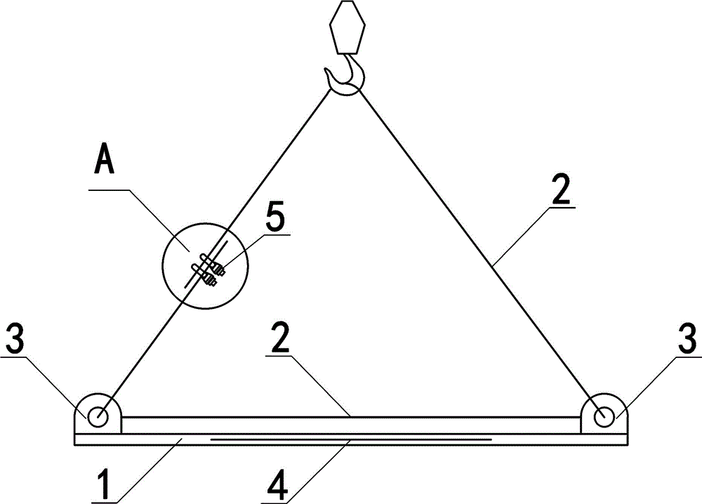 The method of hoisting the guide pipe with the lifting buckle device of the pouring pile concrete guide pipe