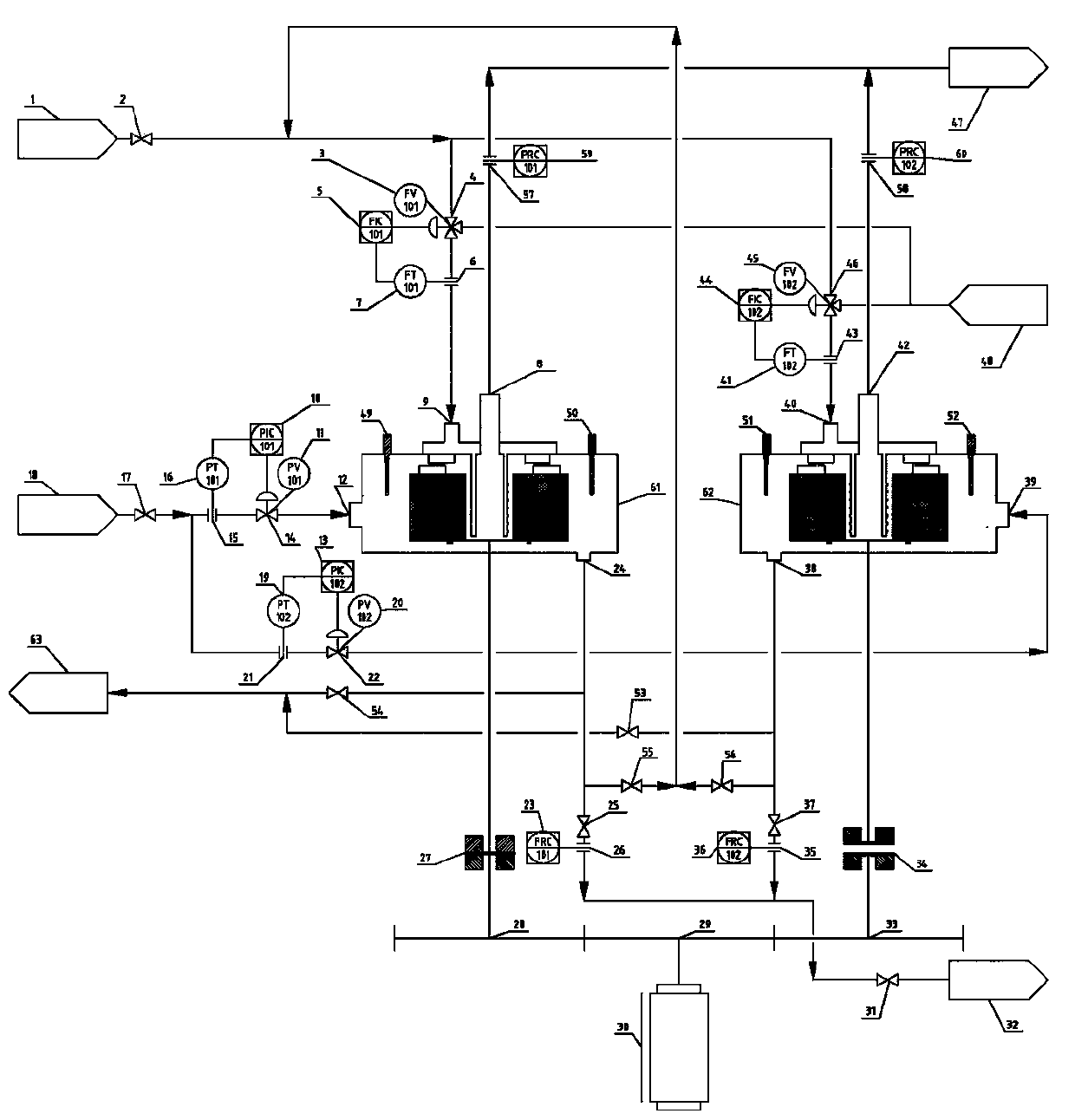 Electromagnetic clutch rotary packed bed with online cleaning function and control method of packed bed