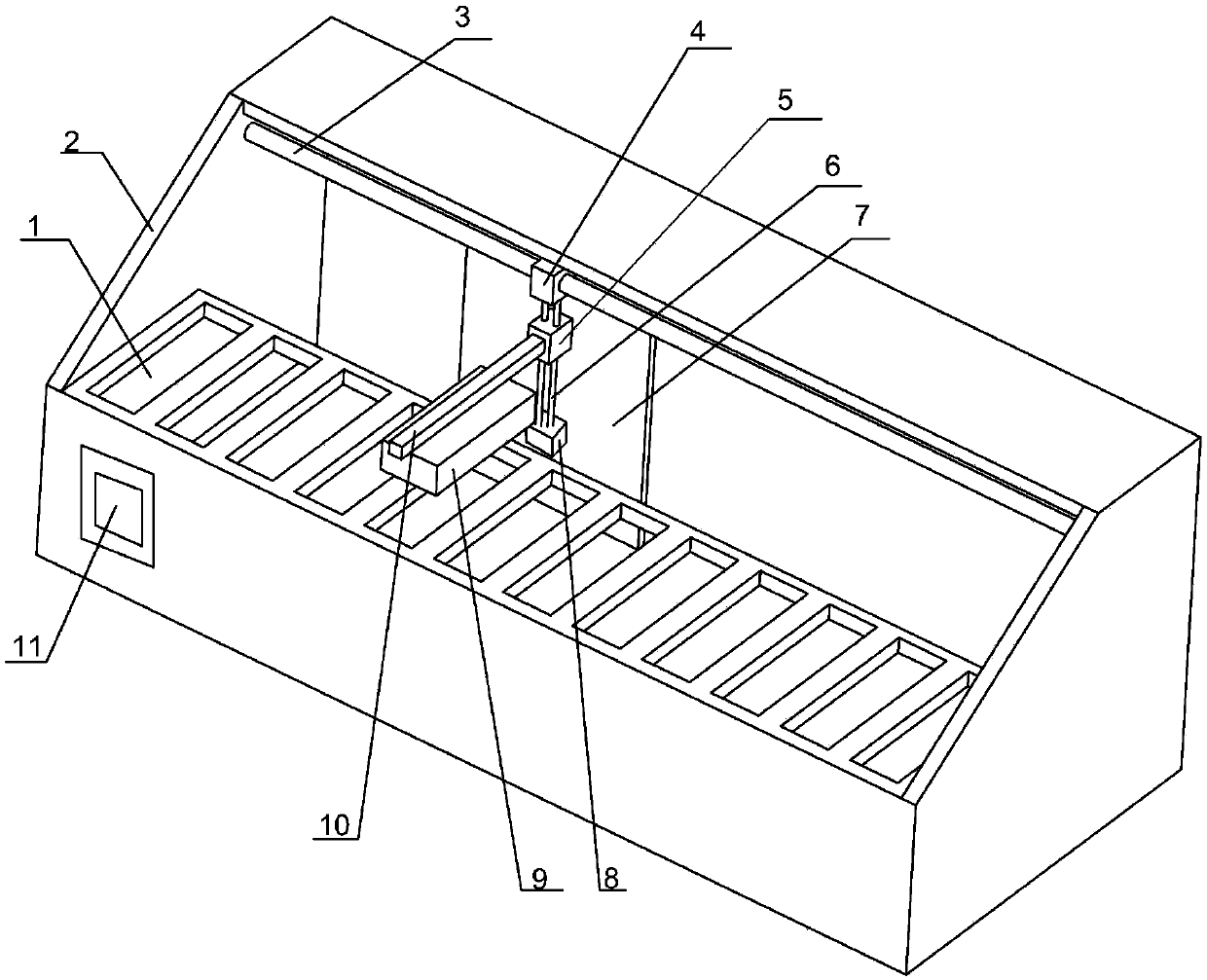 Biological tissue dehydration device based on chain transmission and dehydration method thereof