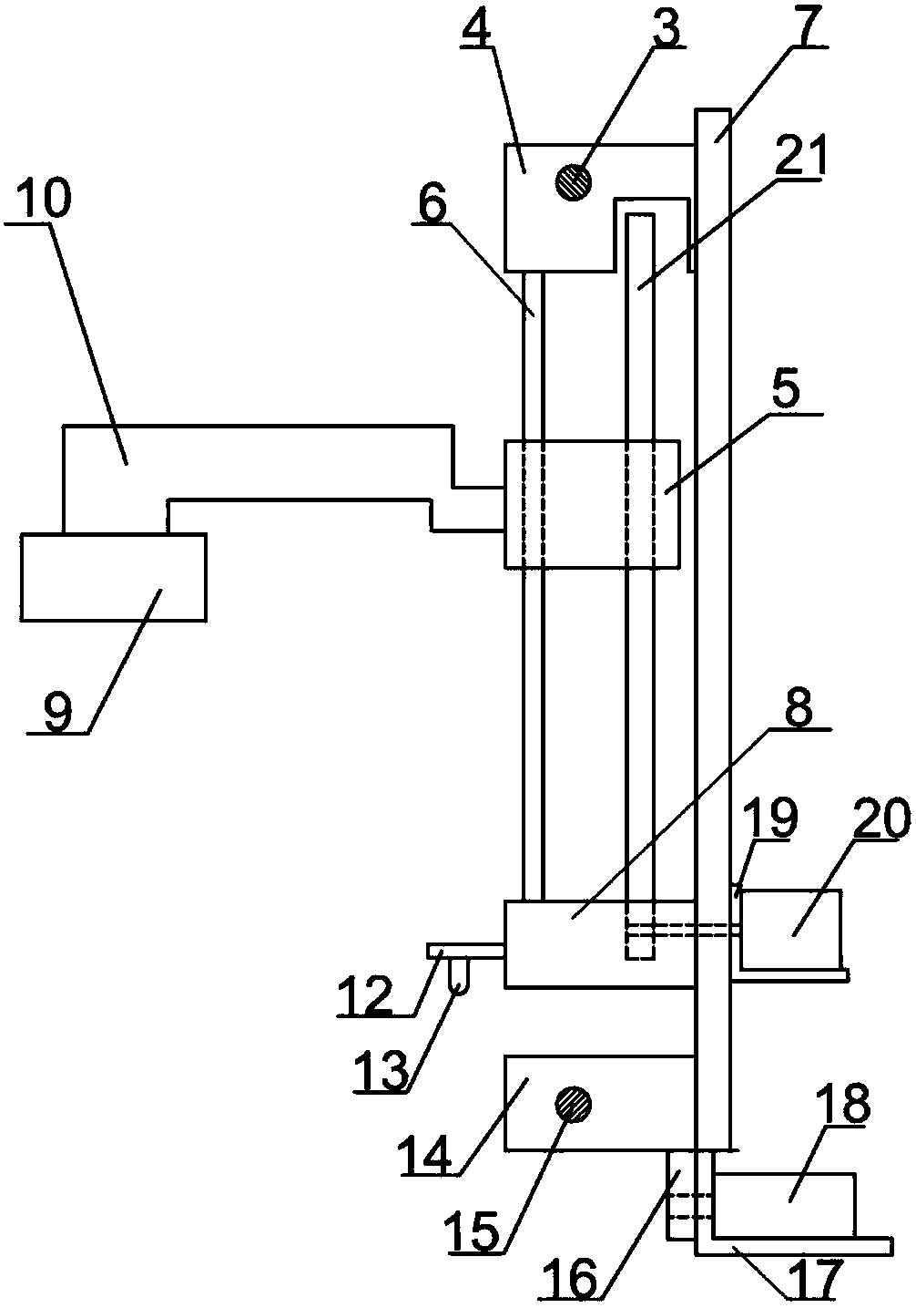 Biological tissue dehydration device based on chain transmission and dehydration method thereof