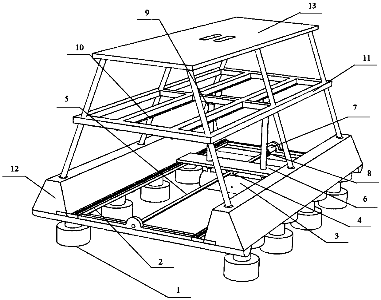 In-situ pipe-soil test system and method on the basis of hydraulic suction cylinder