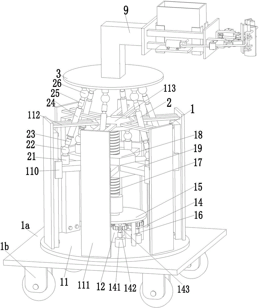 Moving type cleaning robot for high-altitude indoor building balustrade