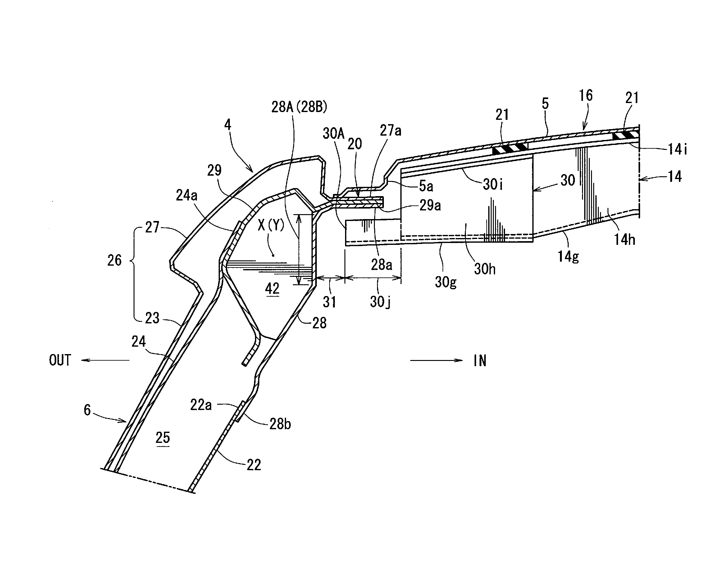 Upper vehicle-body structure of vehicle