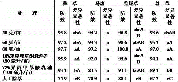 Herbicide compounded from benthiazole clomazone and metolachlor