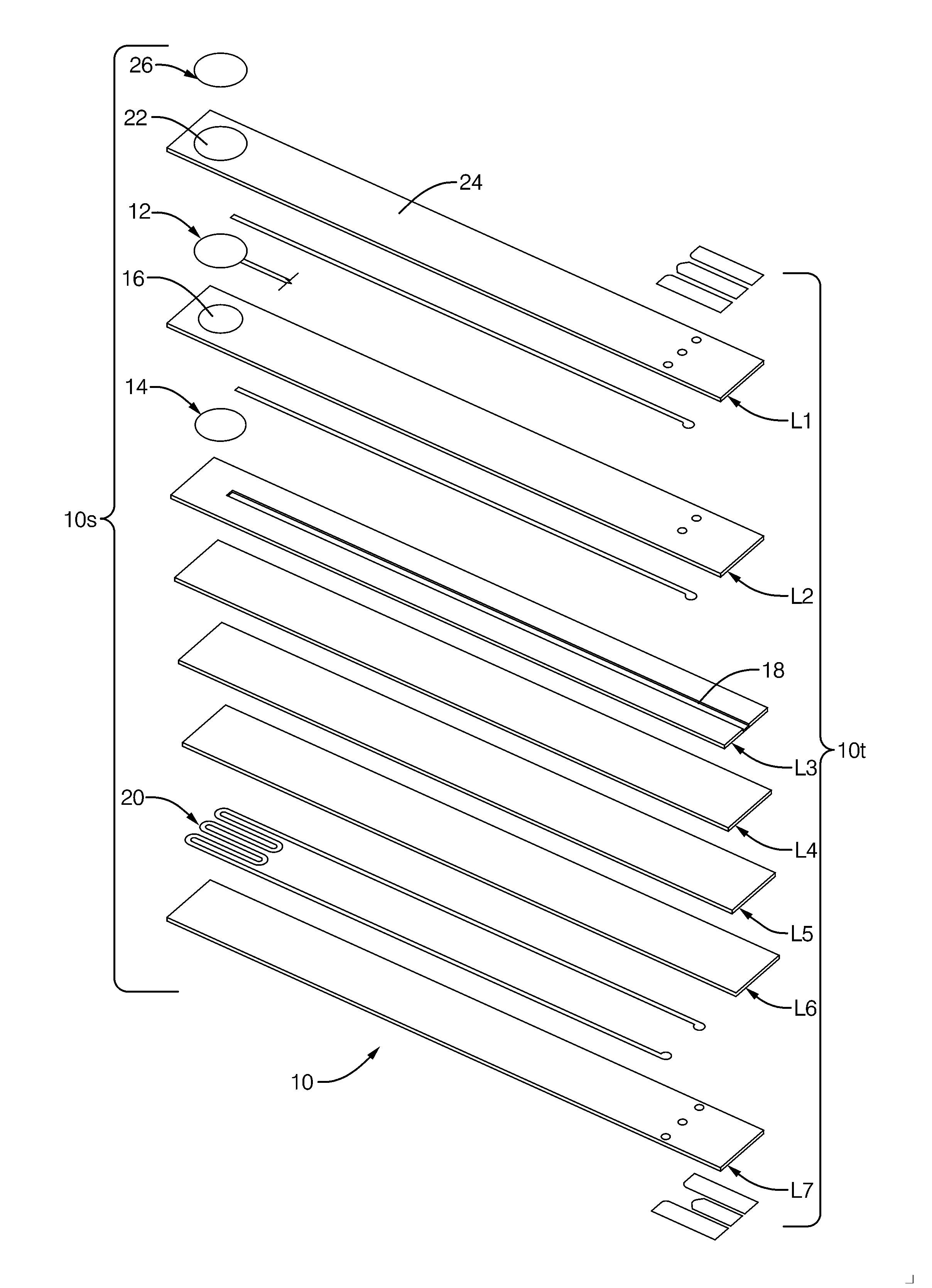 Low cost co-fired sensor heating circuit