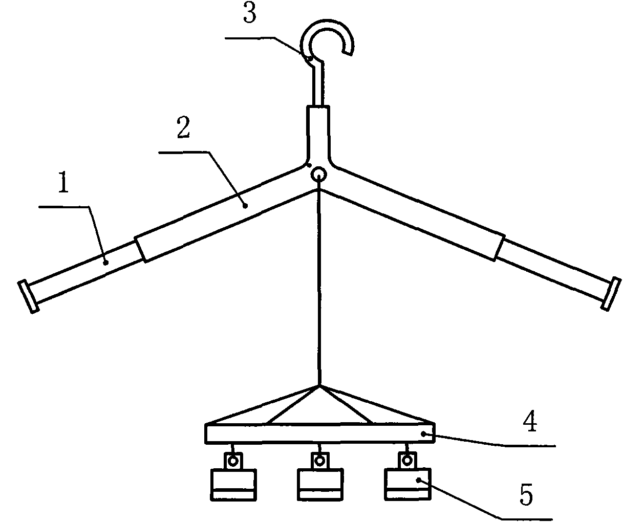 Multifunctional drawing antenna type clotheshorse