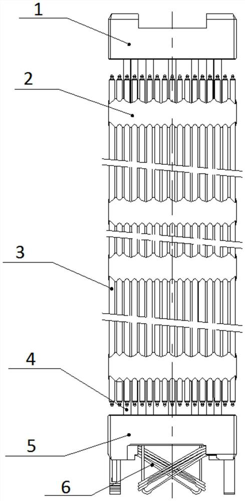 Compression system capable of effectively reducing axial load of fuel assembly and fuel assembly