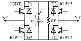 Efficient simulation modeling method for full-bridge cascading type multi-level converter