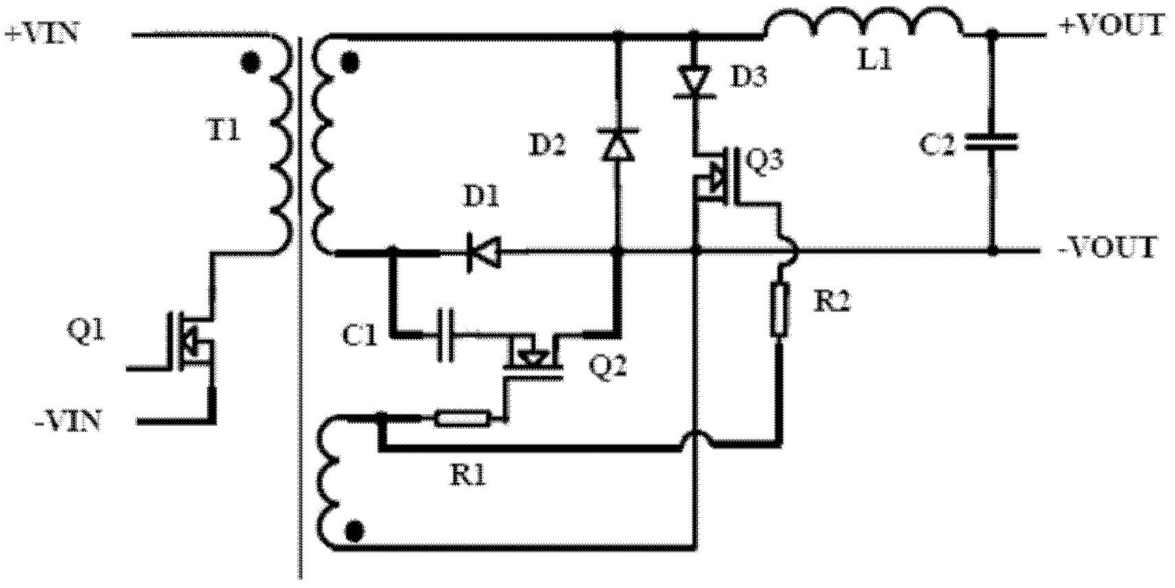 Single-end forward power inverter