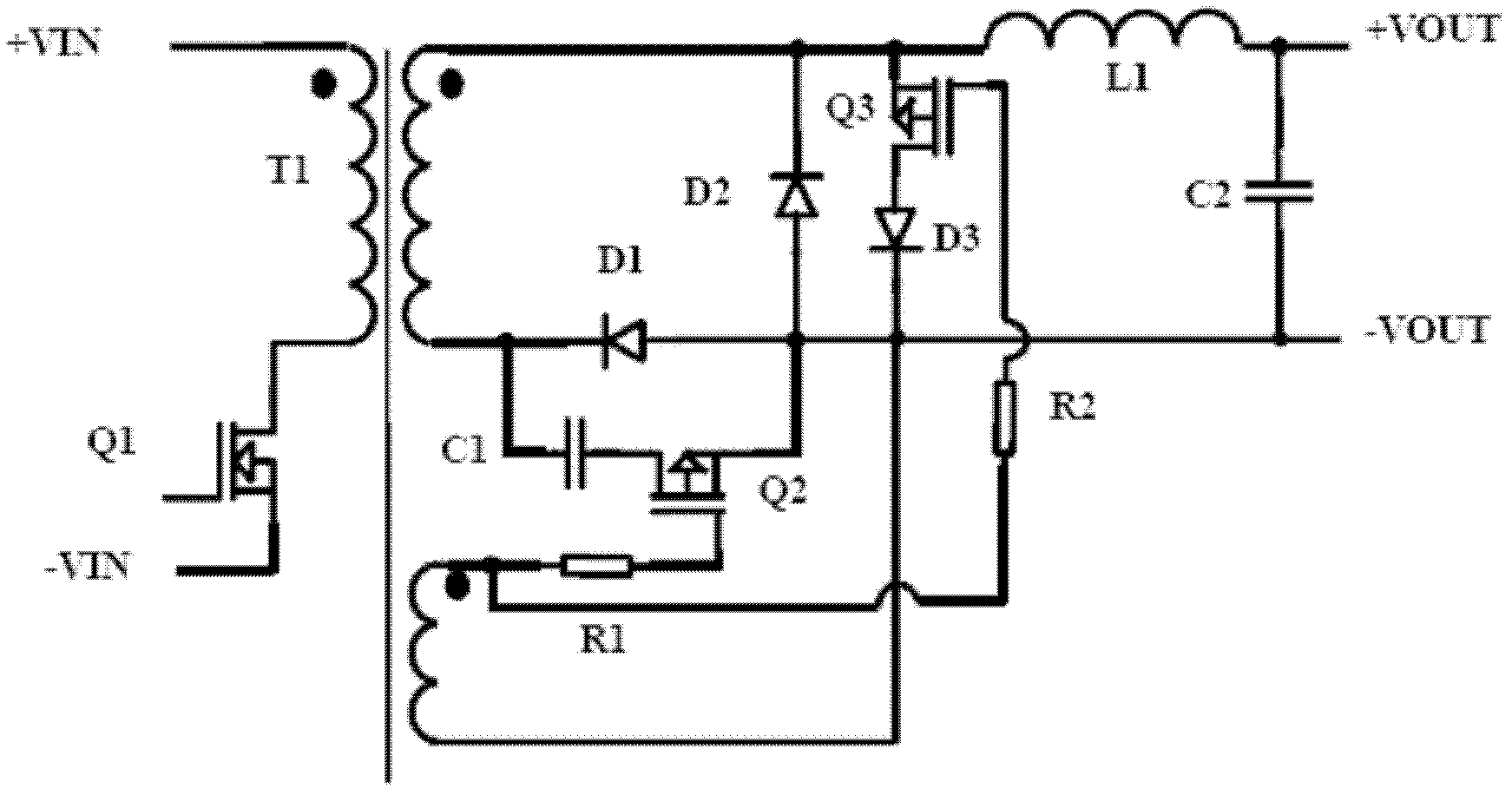 Single-end forward power inverter