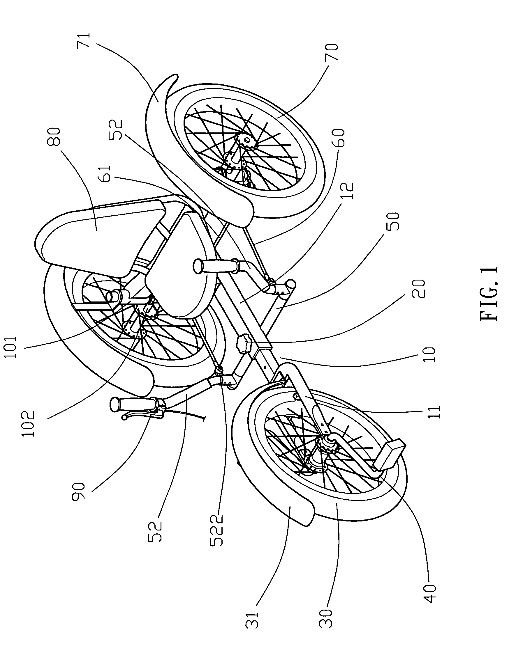 Pedaling vehicle having exercising function