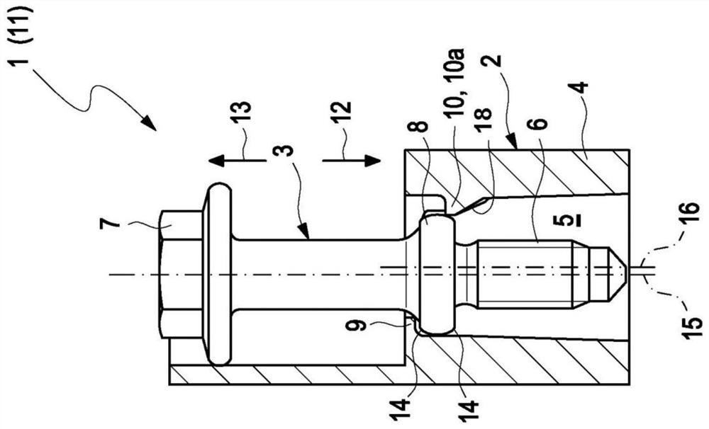 Fastening device, component comprising fastening device, and method for pre-assembling fastening device