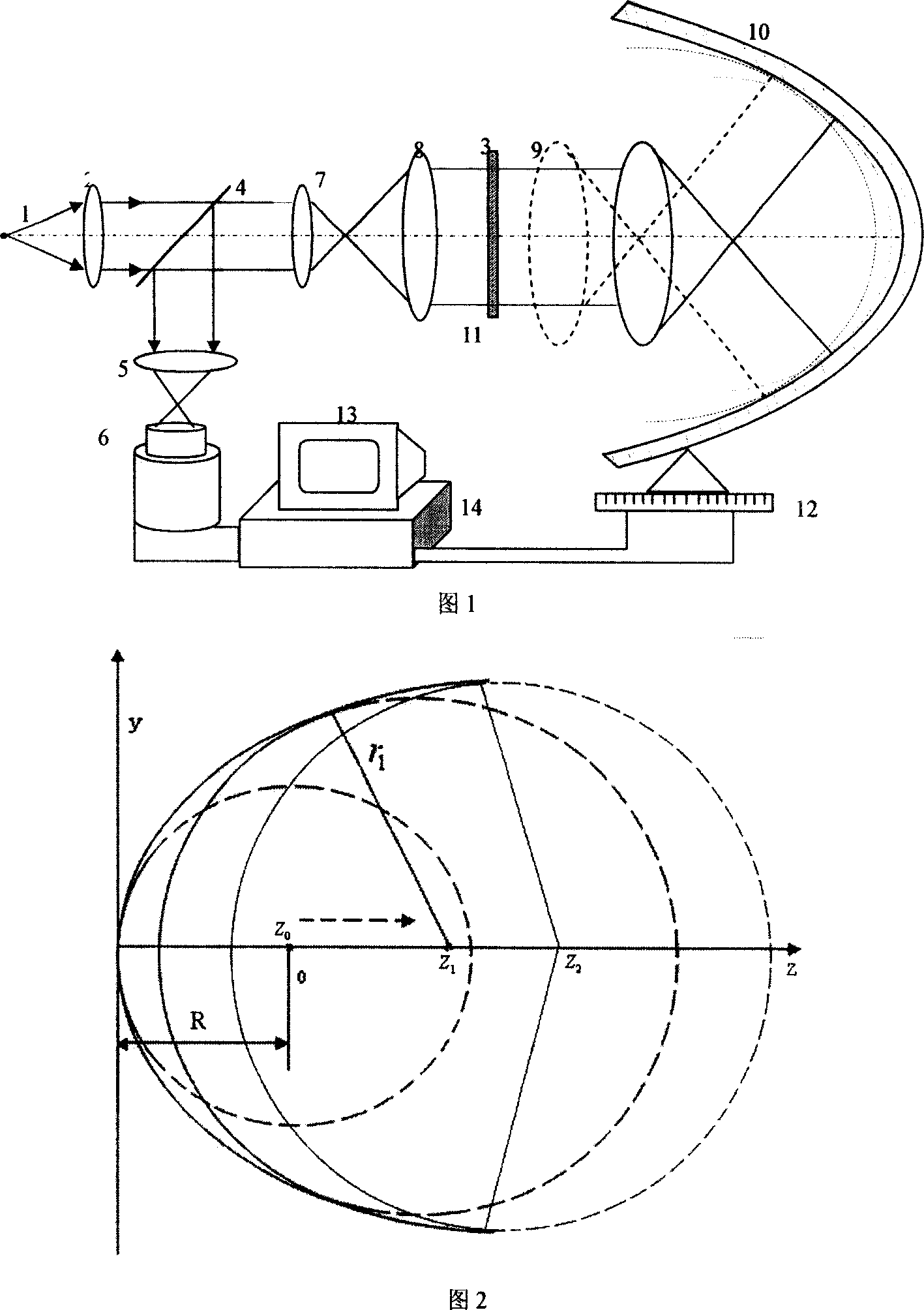 Omnibearing detection method for large-diameter aspherical mirror