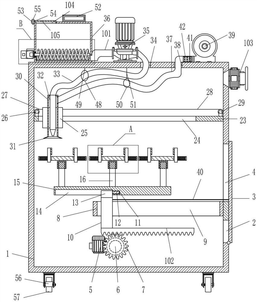 A glue spraying machine for semiconductor processing