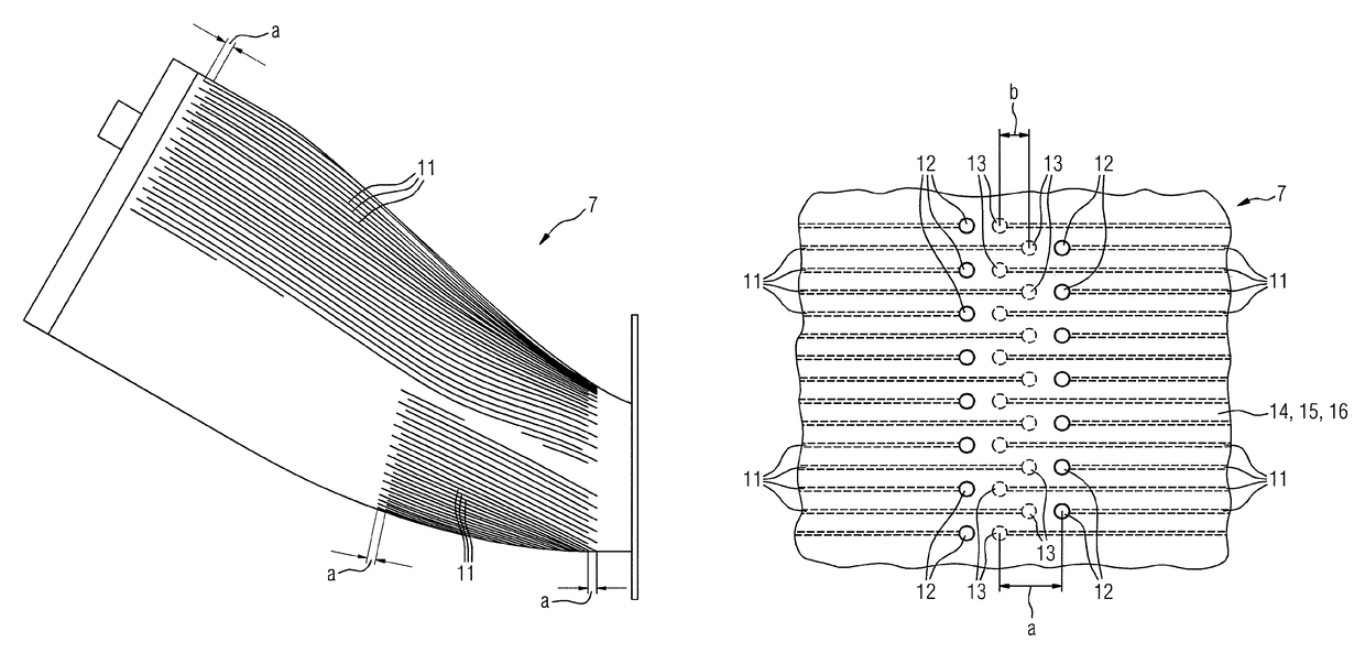 Gas turbine system with a transition duct having axially extending cooling channels