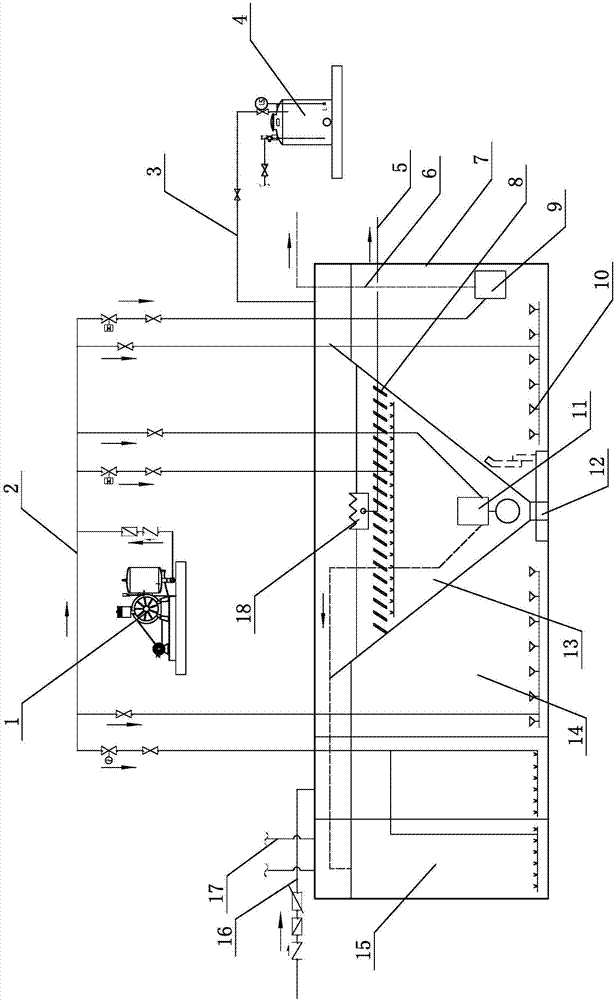 Activated sludge filtering biochemical reactor and technical process thereof