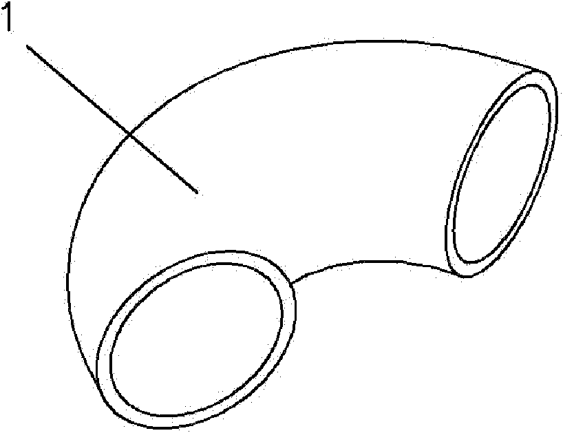 Processing method of small-curvature and small-angle bent pipe