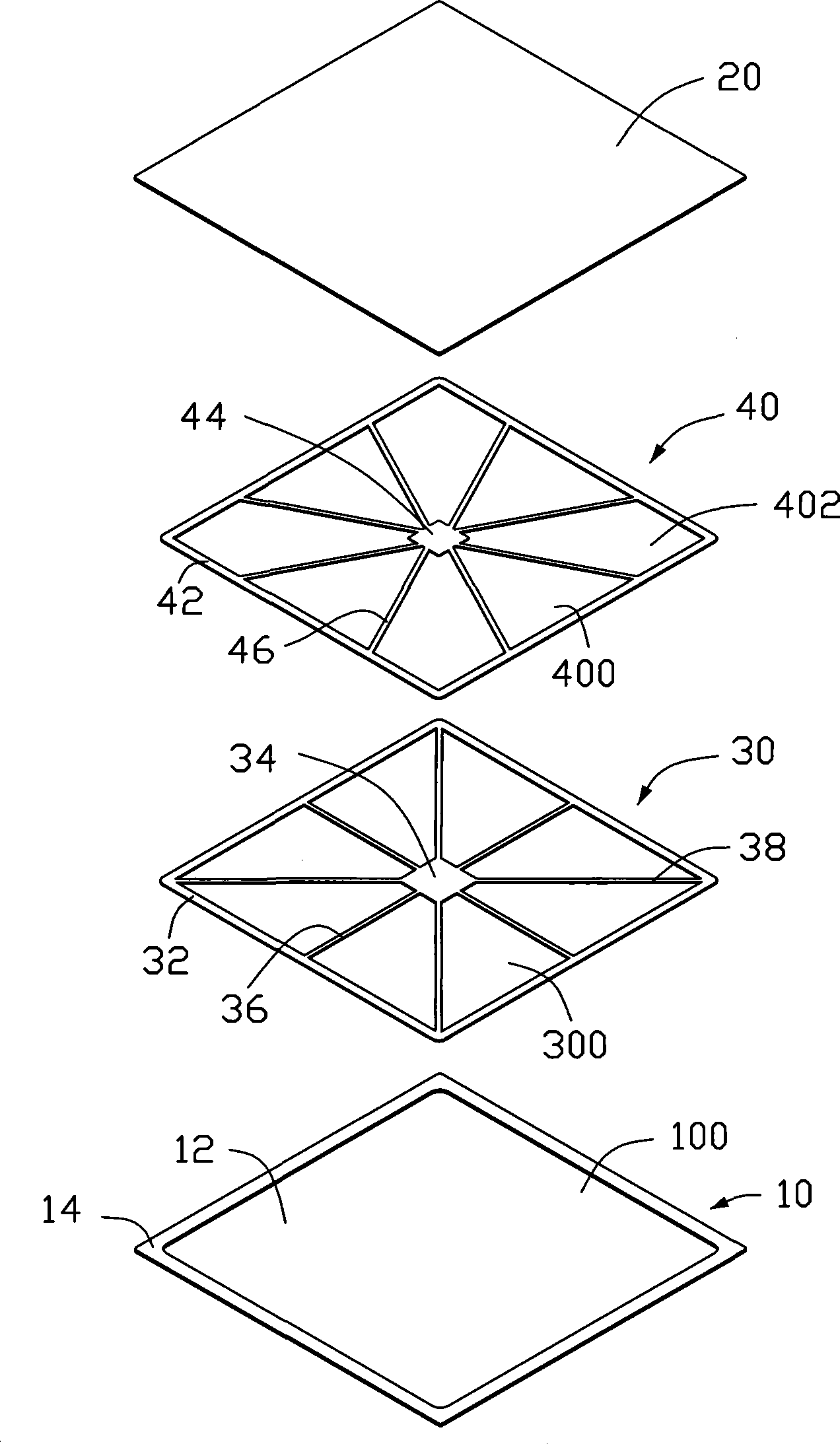 Radiating device