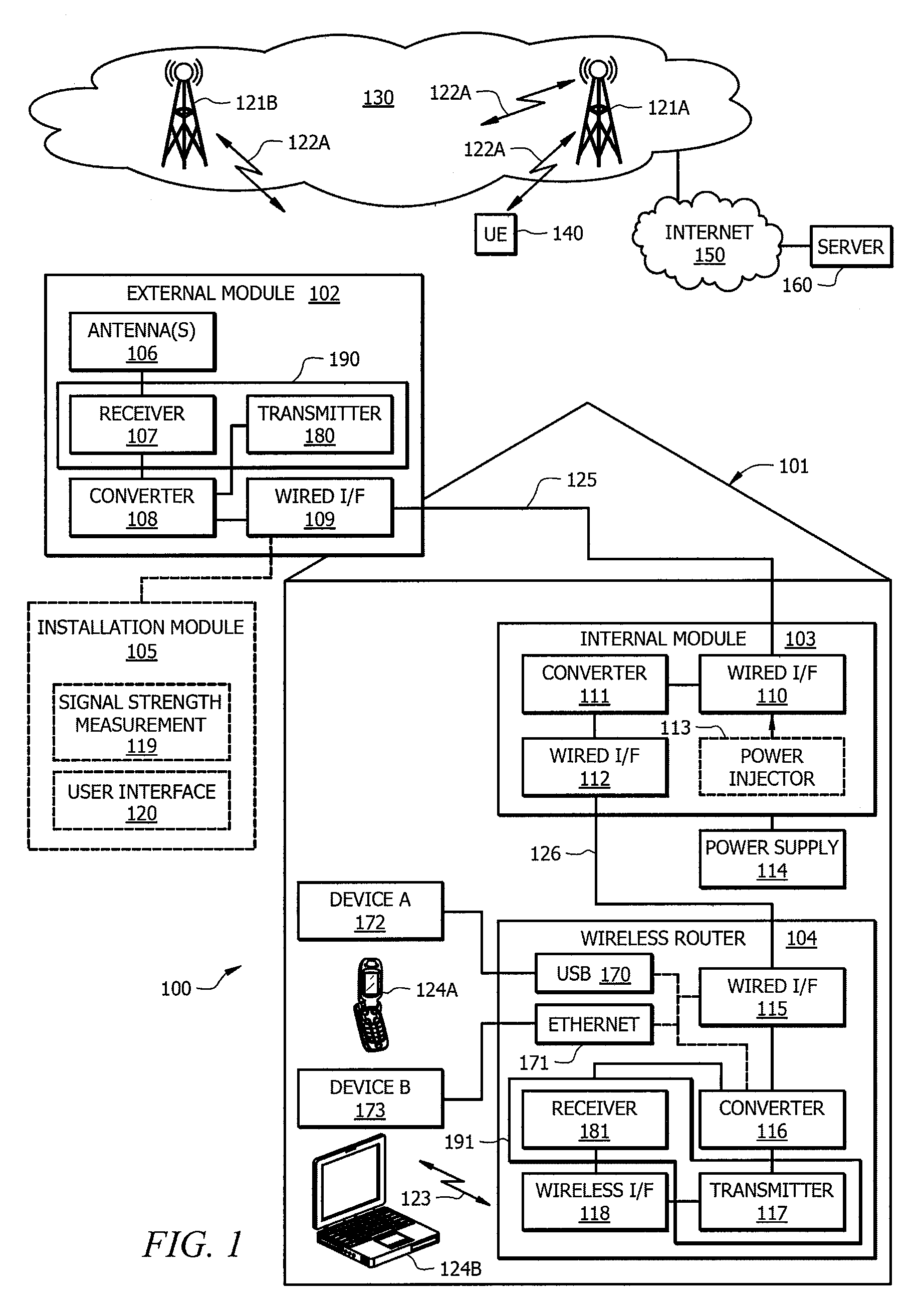 System and method for bridging to a LTE wireless communication network