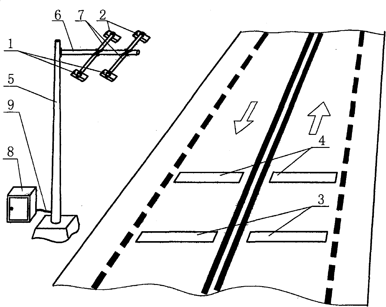 Infrared laser traffic information acquisition instrument