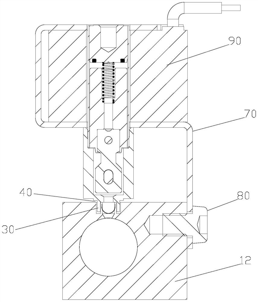 Combined four-way valve