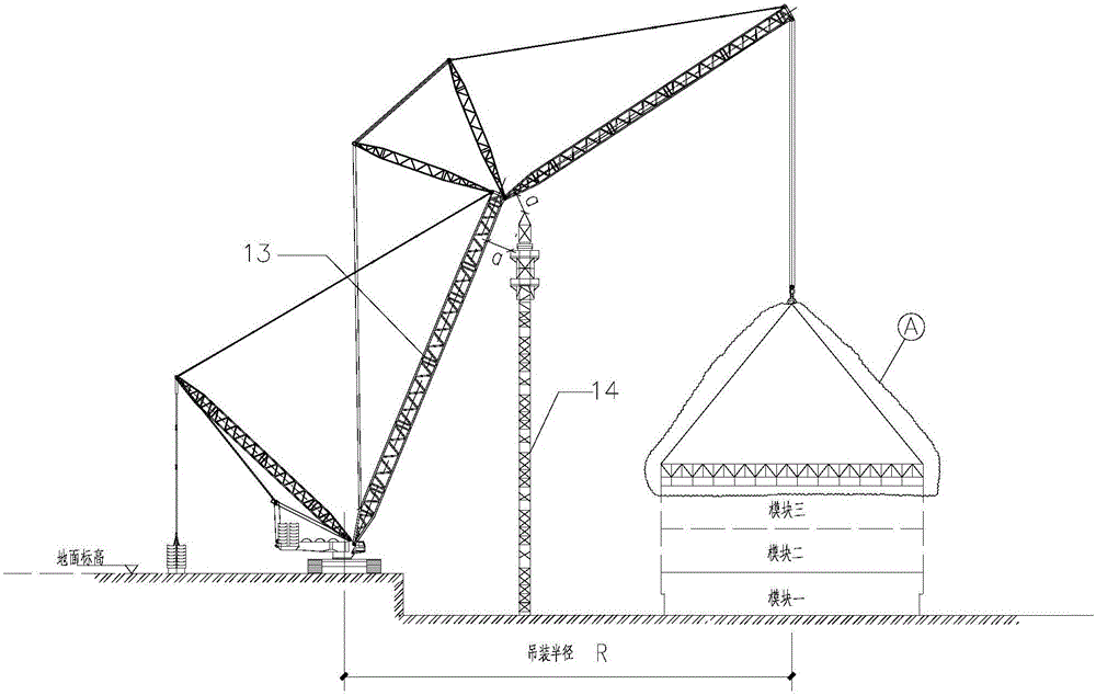 Hoisting method for nuclear power station containment steel liner module