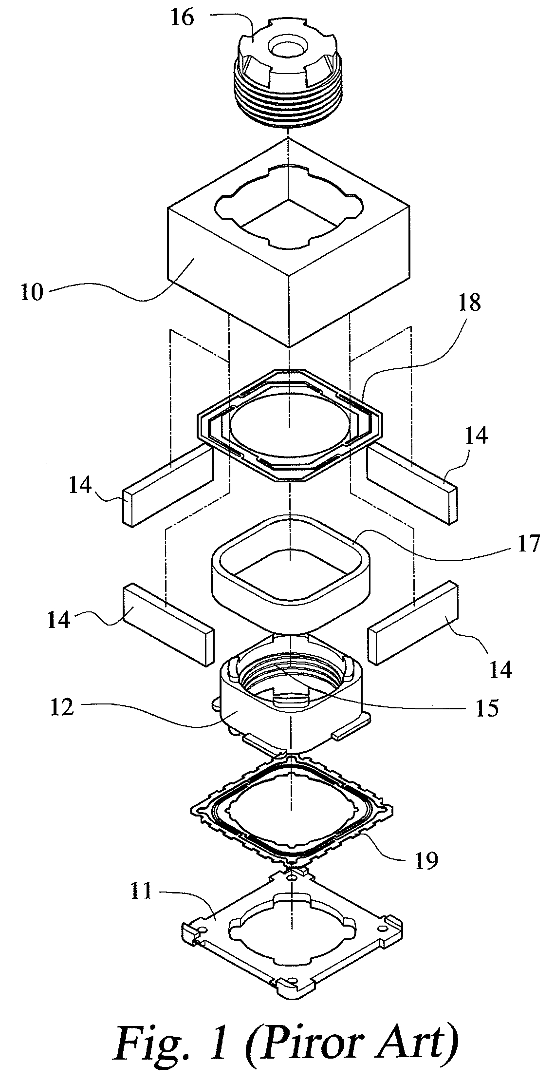 Magnet holding structure of auto-focus module