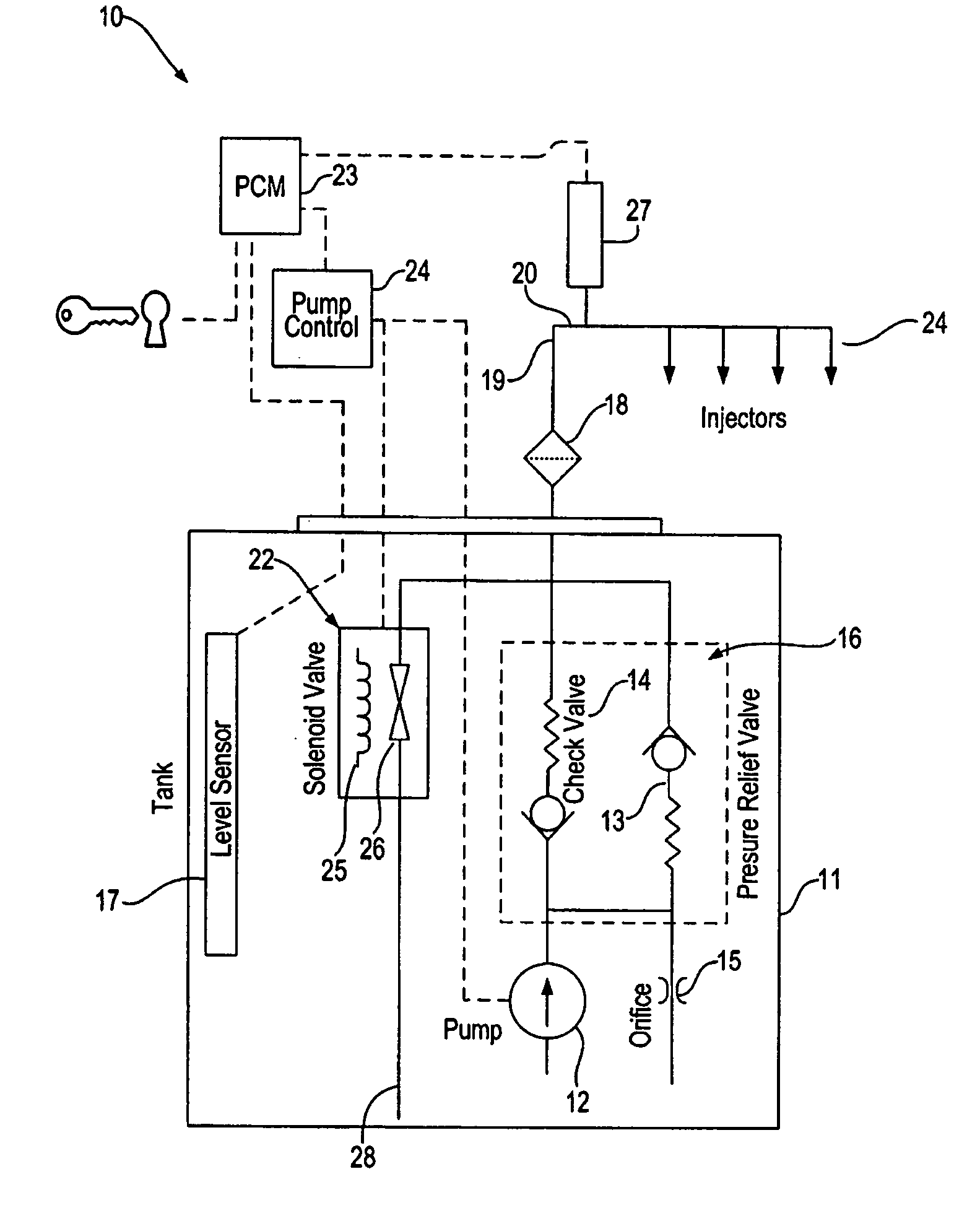 Low evaporative emission fuel system depressurization via solenoid valve