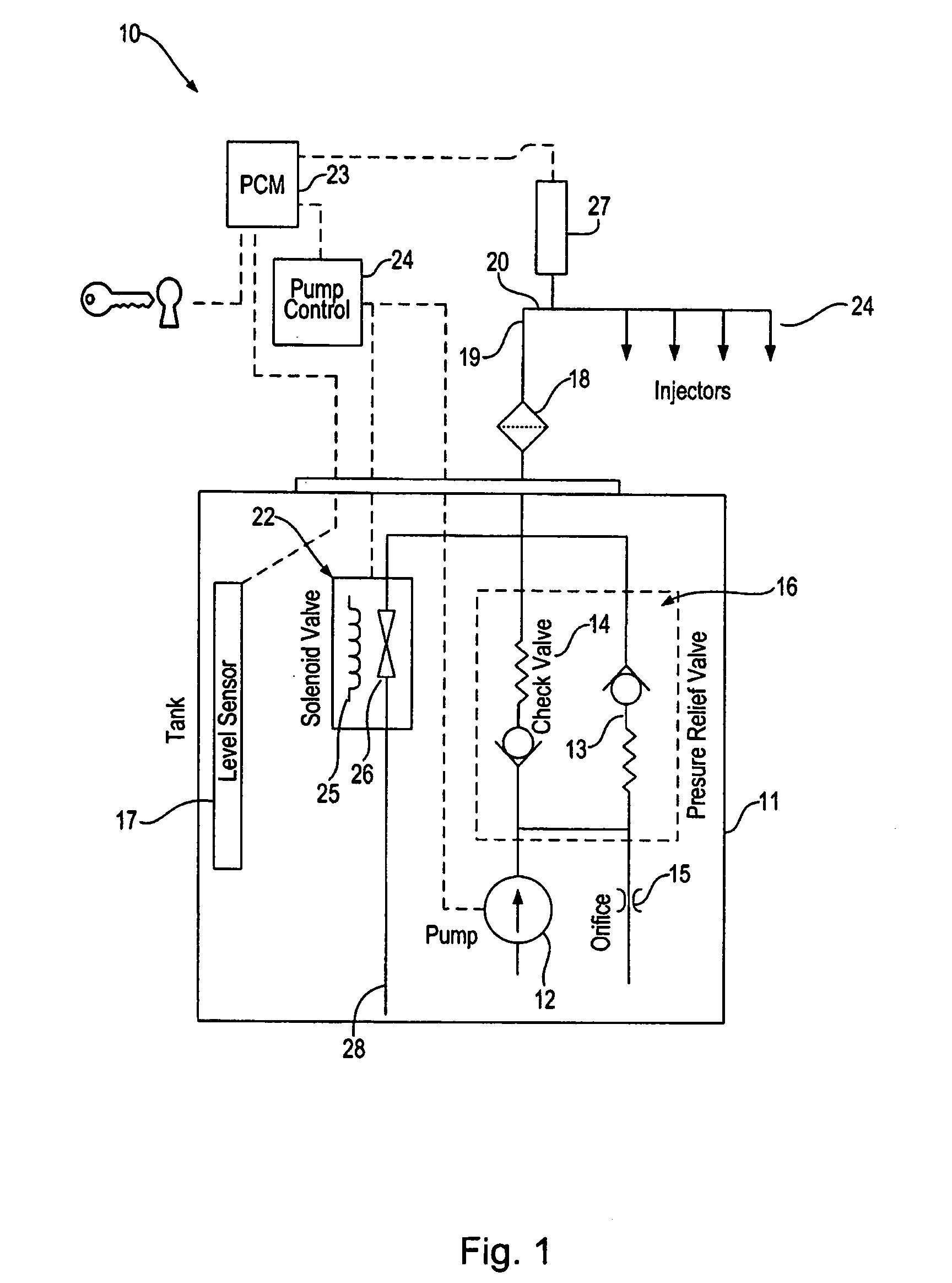 Low evaporative emission fuel system depressurization via solenoid valve