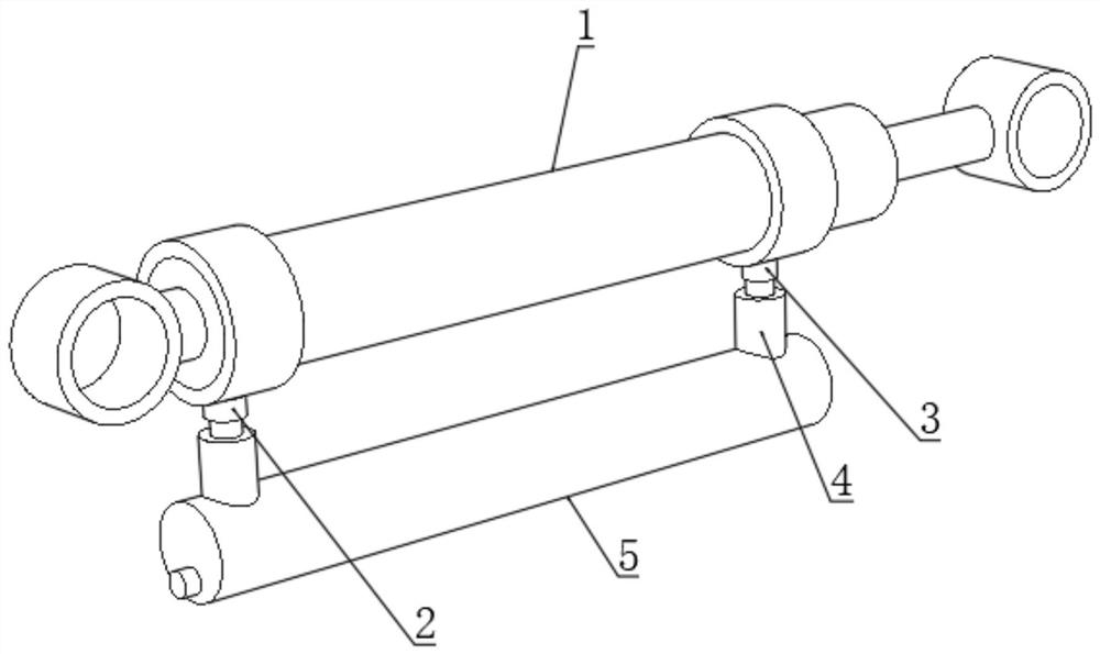 Oil filtering and cooling device for hydraulic oil cylinder