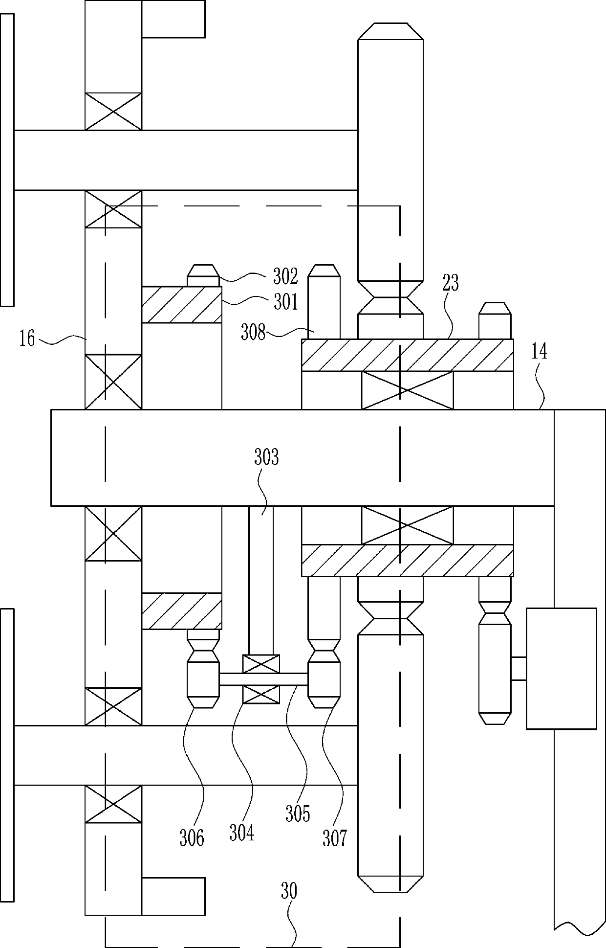 A rapid and equal-length self-propelled cutting equipment for wooden poles used in construction