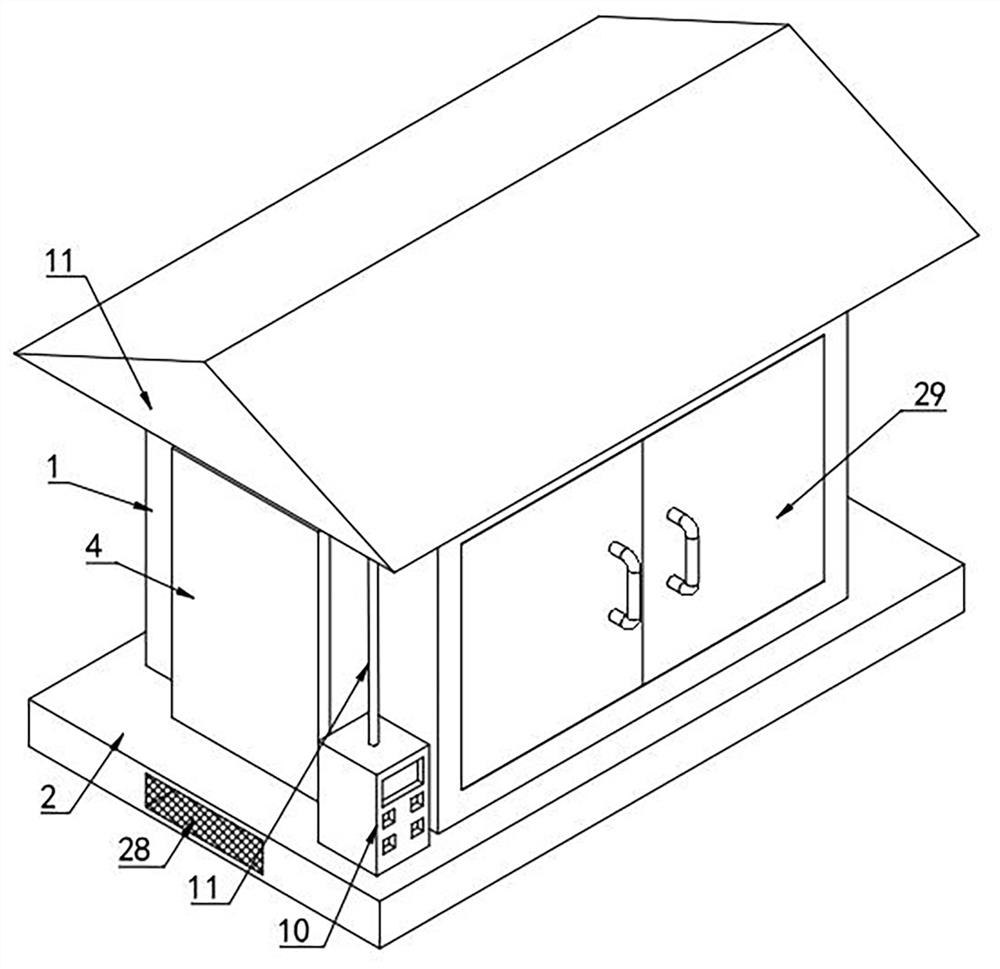 Protective transformer convenient for cooling and heat dissipation