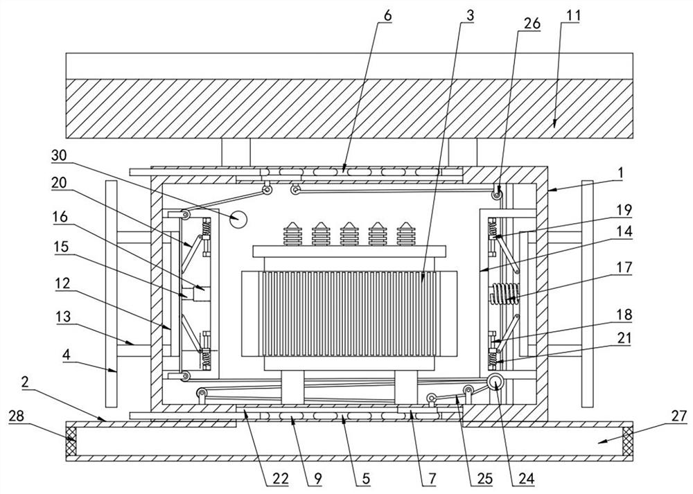 Protective transformer convenient for cooling and heat dissipation