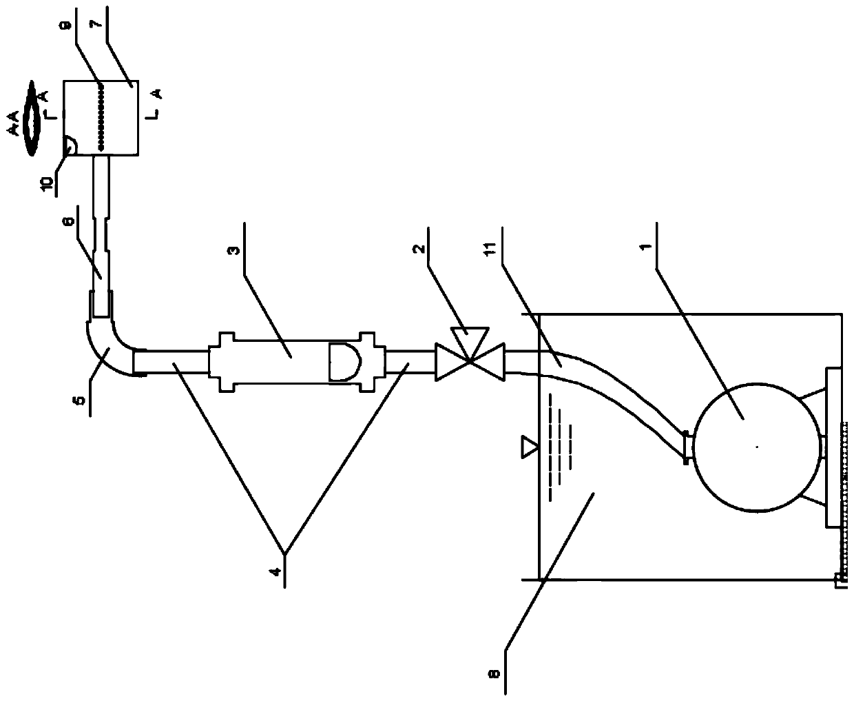 A jet device and design method for effectively suppressing cavitation on blade surface