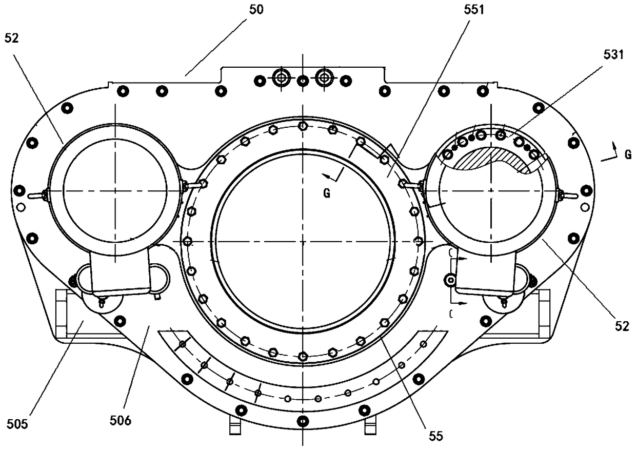 Lower driving head of dual-power drilling machine