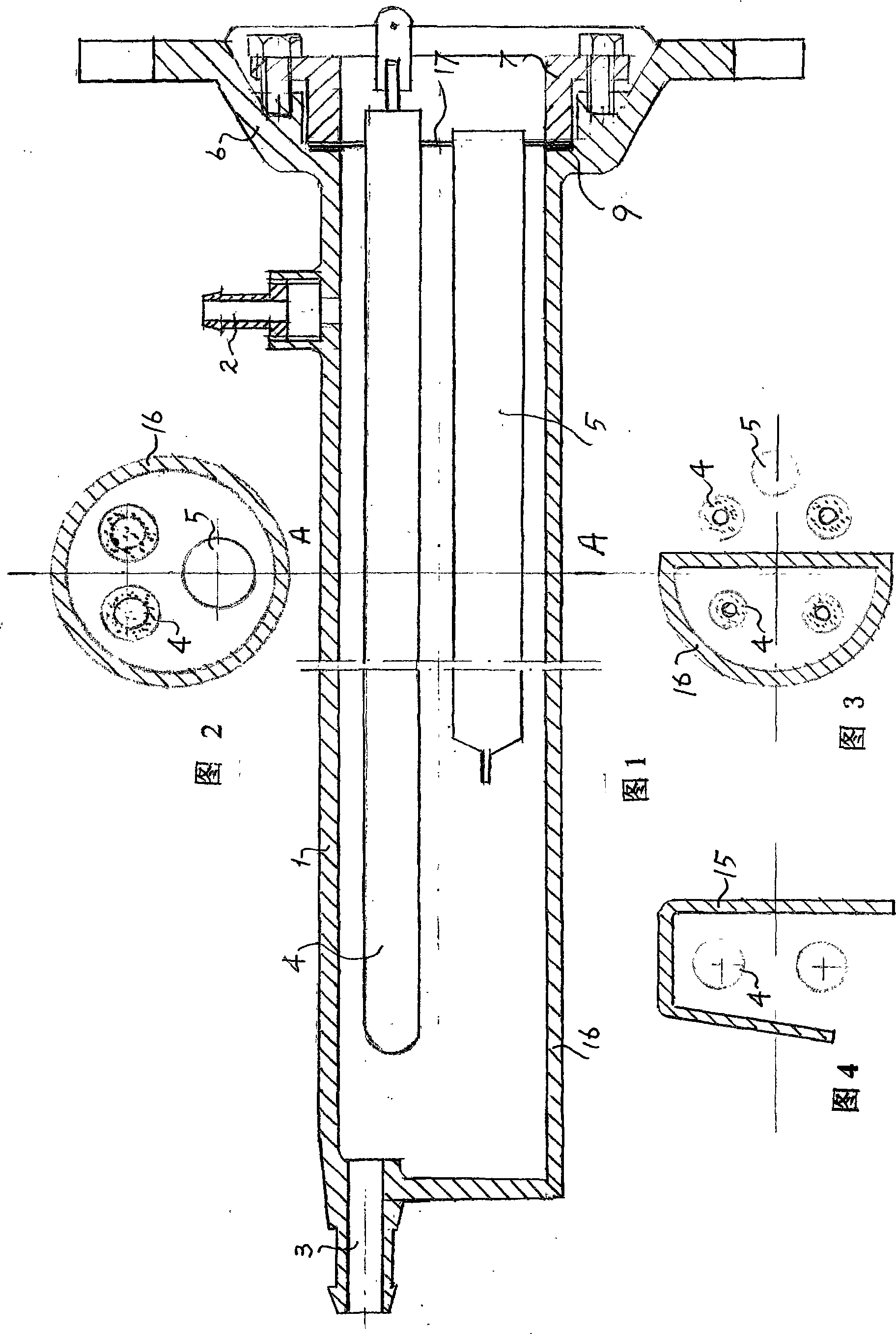 Heating device for water storage type water heater