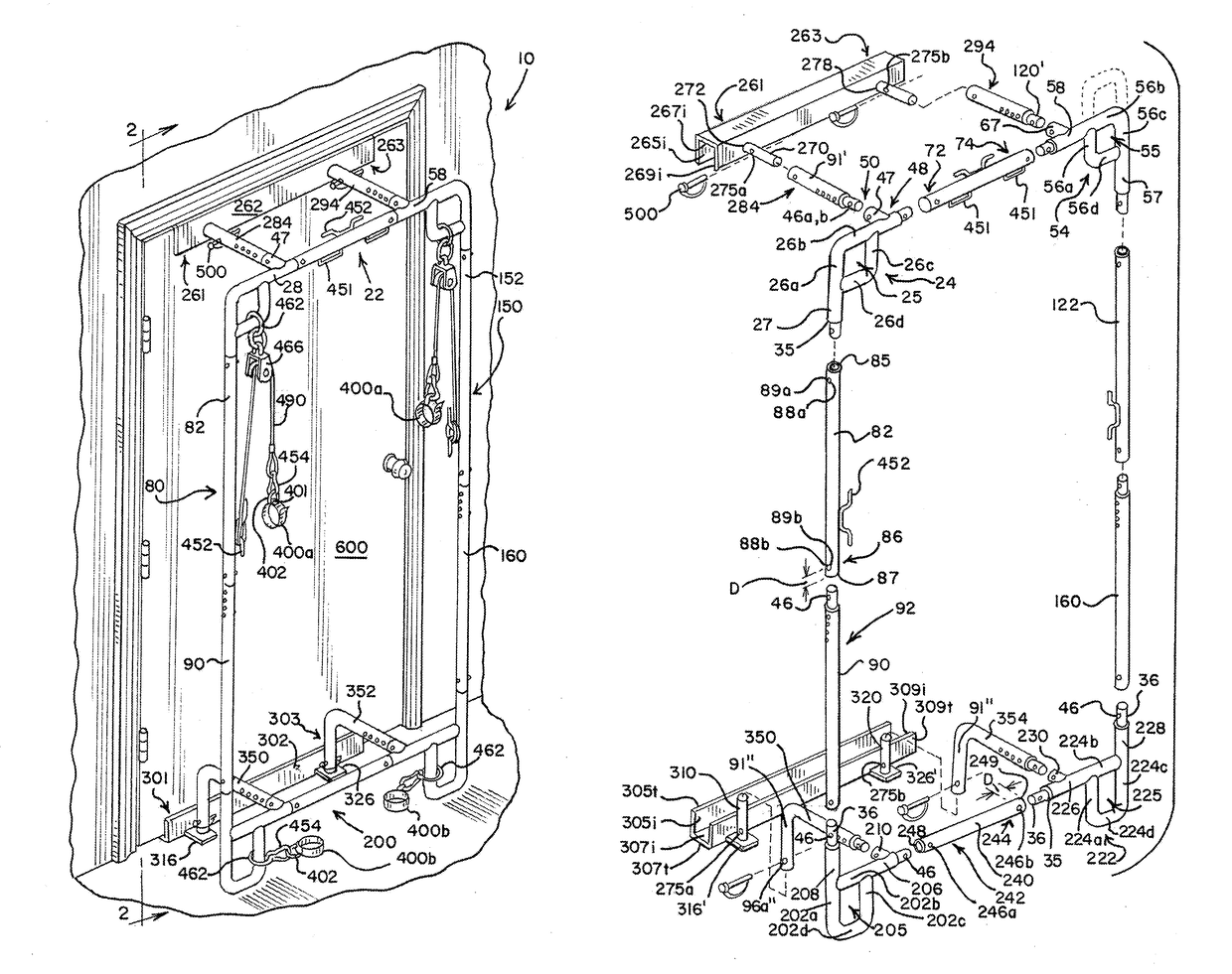 Portable and readily dismantled human restraint sytem