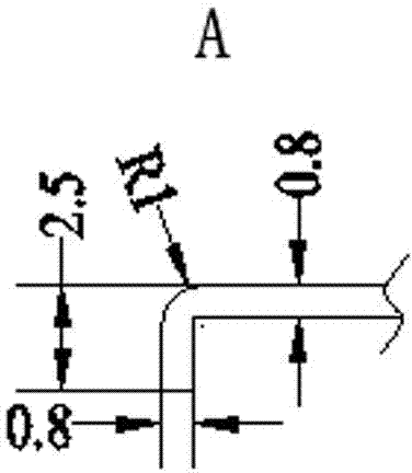 Right angle extrusion processing method and right angle extrusion processing mould