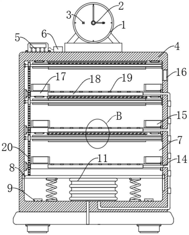 Fixed-time deodorization and dust removal type smart home shoe rack